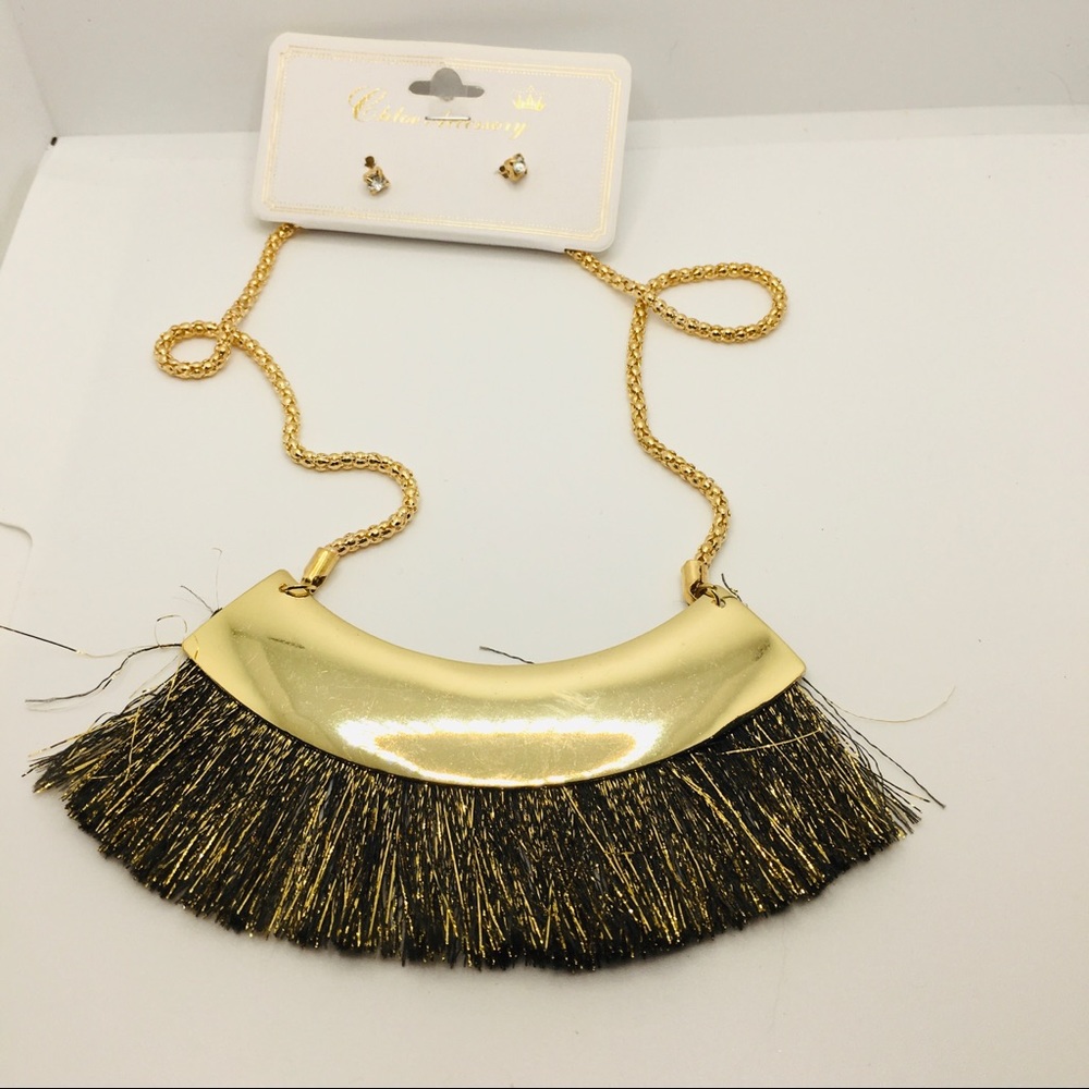Necklace Boho Tassel Set With Earrings 10$